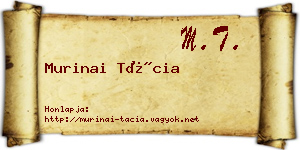 Murinai Tácia névjegykártya